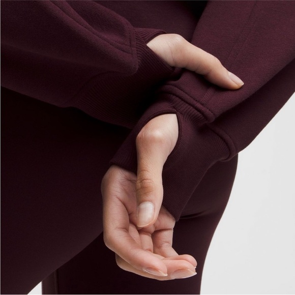 lululemon scuba goodnight plum oversized half zip hoodie - Picture 4 of 5